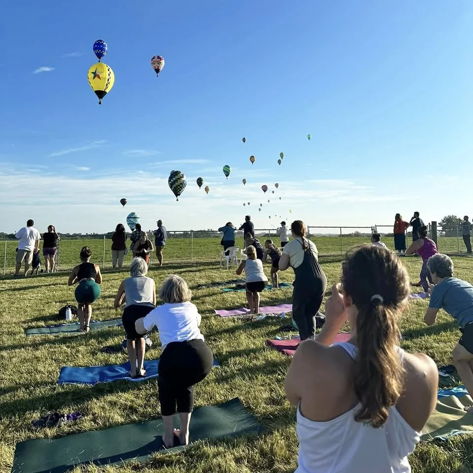 Float & Flow Yoga at the Indianola Balloon Field