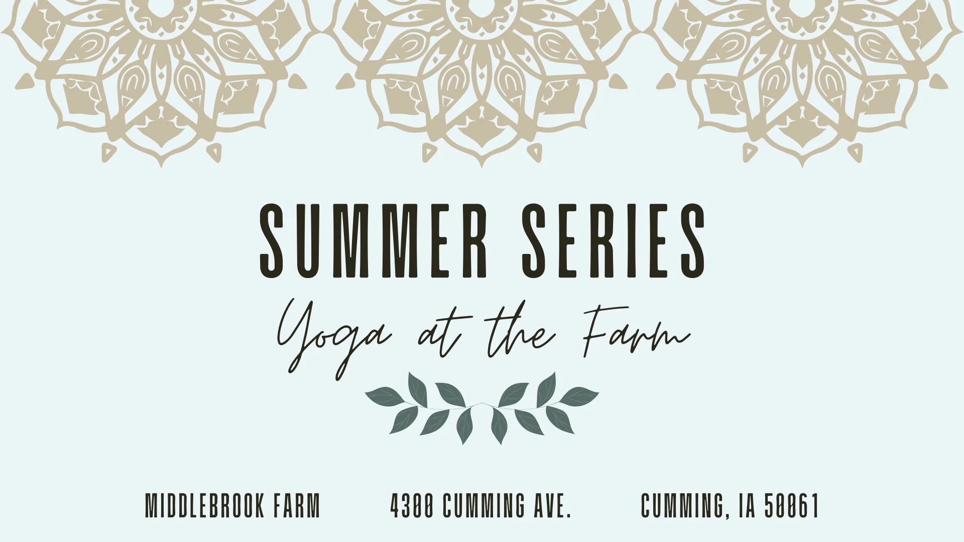 Middlebrook Summer Series: Yoga at the Farm