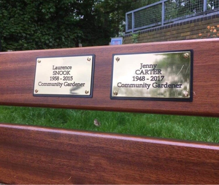 Laurence Snook memorial bench,