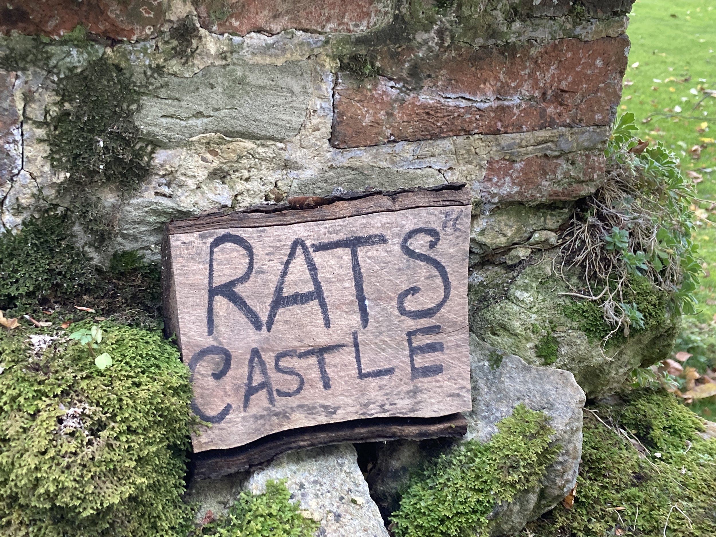 Walk Tonbridge - Walk 23 - The Paper Trail - Rats Castle Sign  - Kent Walks.JPG