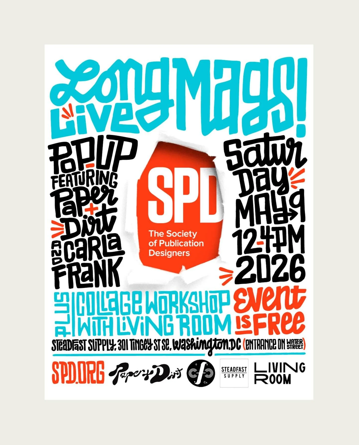 Join us in DC on Saturday May 9th for "Long Live Magazines" with&nbsp;@spdesigners&nbsp;@paper_dirt&nbsp;@carlafrankcreative&nbsp;@livingroom.dc&nbsp;and&nbsp;@steadfastsupplydc. 
🎨 by&nbsp;@carolynsewell