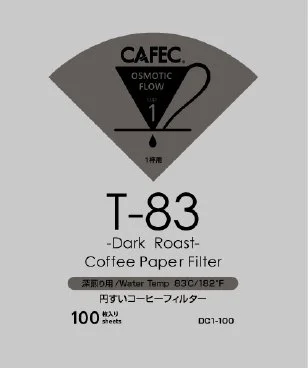 Cafec T83 Dark Coffee Paper Filter 4 cups