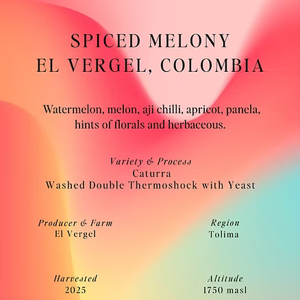 Spiced Melony, Colombia - SUMO (espresso roast)