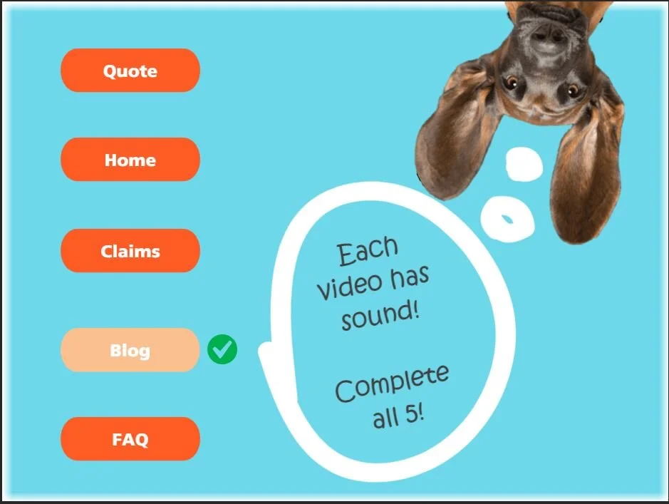 After each video is watched that section is marked as completed