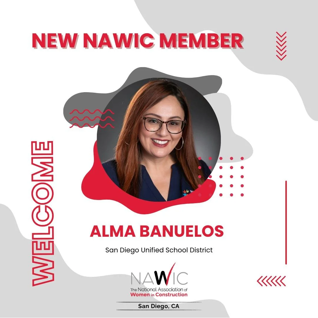 🌟 Help us welcome Alma Banuelos from San Diego Unified School District to NAWIC San Diego! 🌟

Alma is a hardworking professional who brings dedication and passion to everything she does. We&rsquo;re excited to have her as part of our growing commun