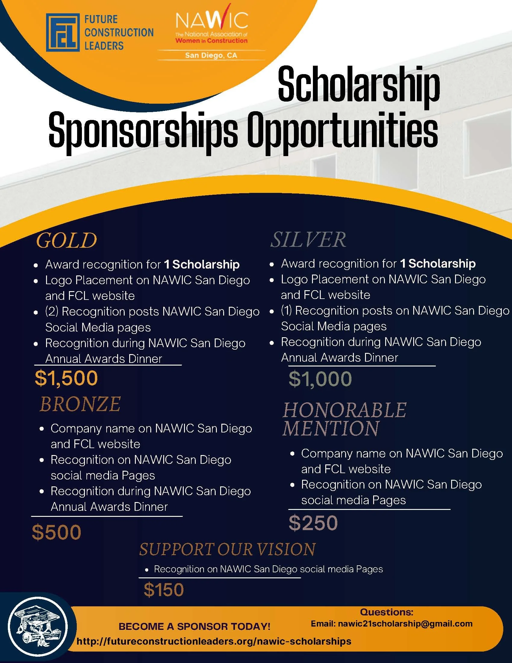 Scholarship Sponsorship Opportunities