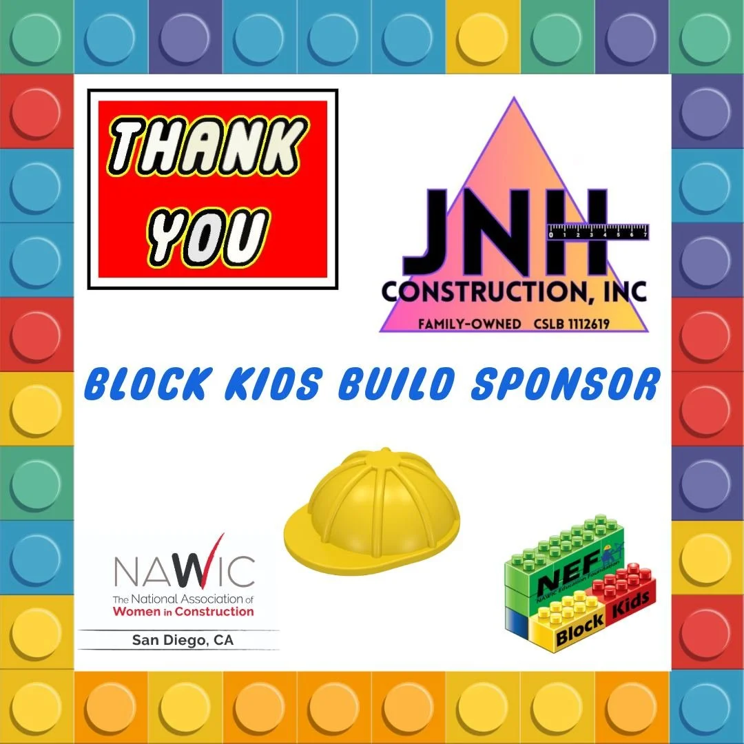 🧱 Block Kids Build Sponsor Spotlight

A heartfelt Thank you to JNH Construction for their generous support of our 2026 Block Kids event as a Build Sponsor!

Your partnership helps empower young minds to explore creativity, teamwork, and hands-on lea