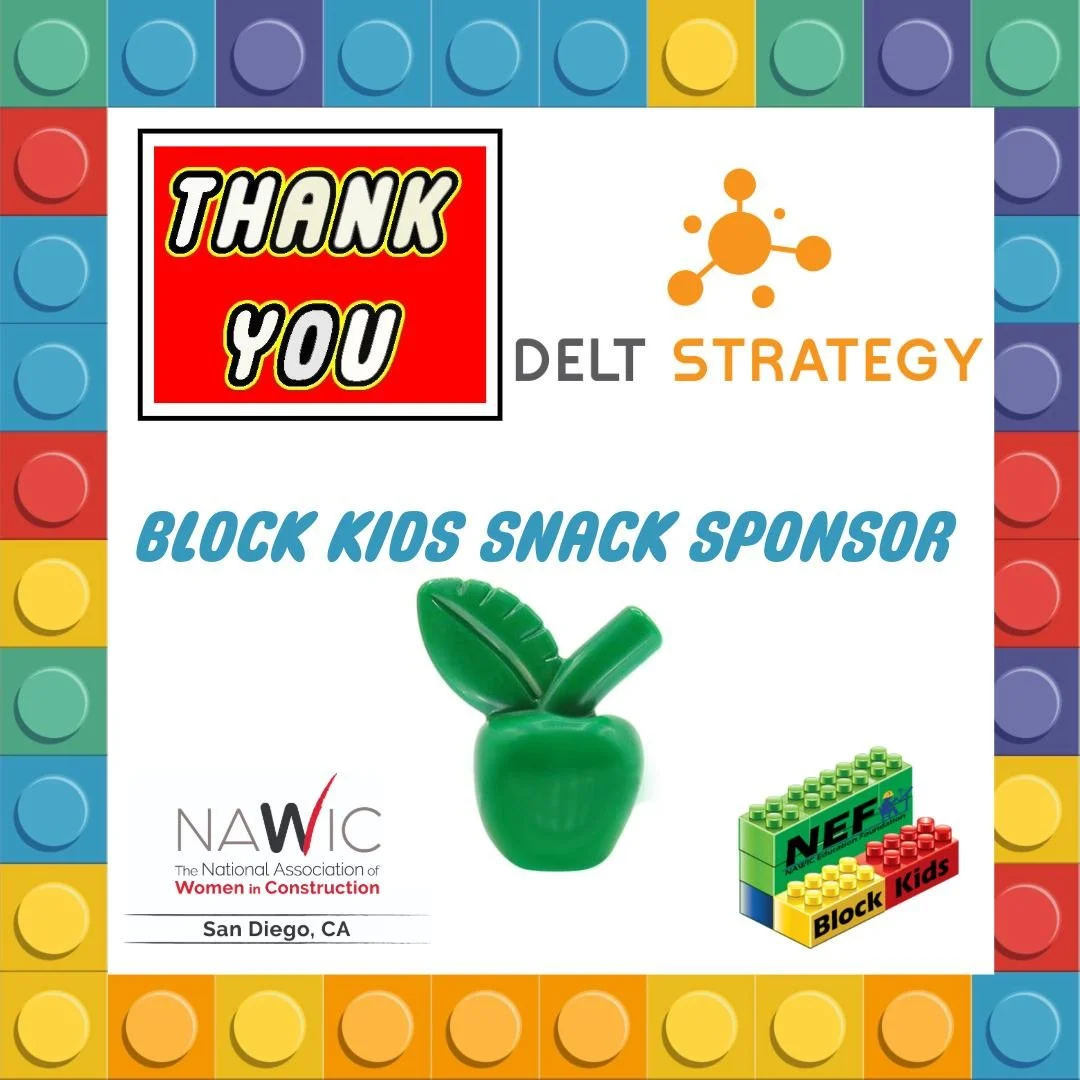🧱 Block Kids Snack Sponsor Spotlight

A sincere thank you to DELT Strategy for supporting our 2026 Block Kids event as a Snack Sponsor!

Because of partners like you, young builders are encouraged to learn through hands-on experiences, teamwork, and
