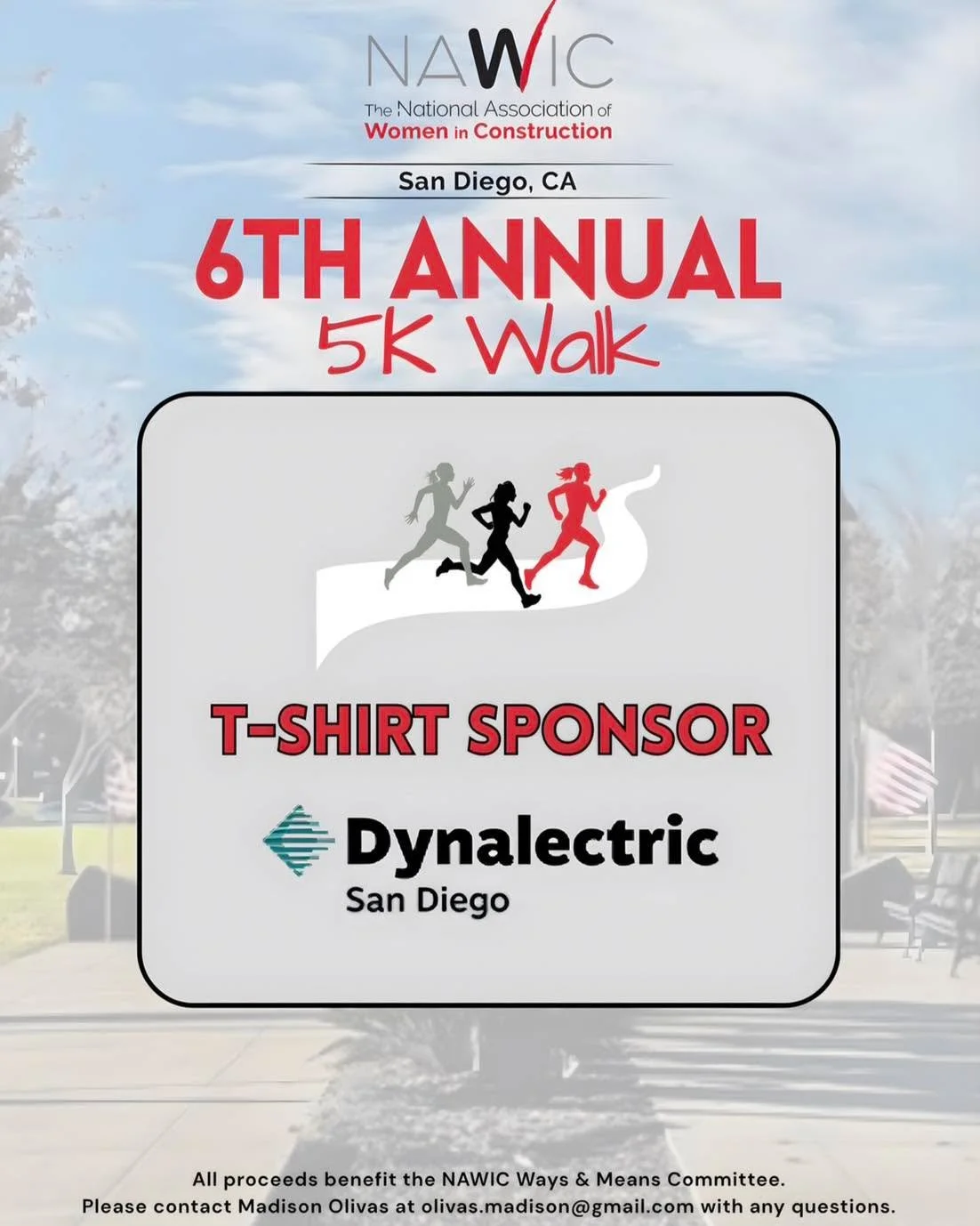 🌟 NAWIC 5K Sponsor Thank You 

✨ We&rsquo;re getting excited for our upcoming NAWIC 5K and want to take a moment to THANK our incredible sponsors who are already stepping up to support this event!

👏 Shoutout to our amazing 𝐓-𝐒h𝐢r𝐭 sponsors:
Dy
