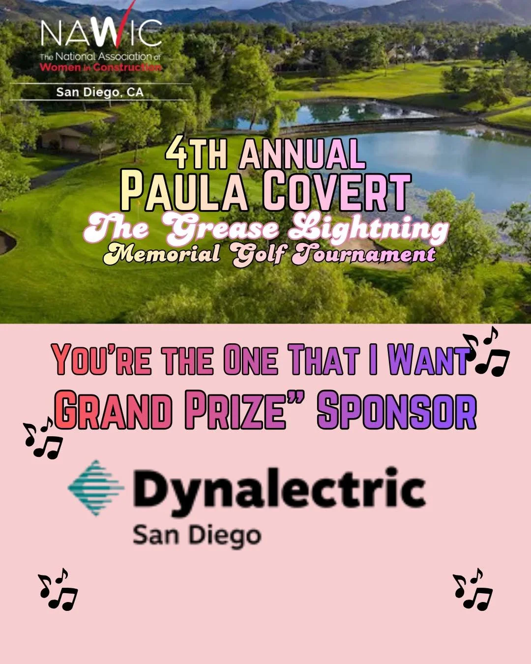 🎶 Sponsor Spotlight &ndash; Grand Prize Sponsor 🎶

🎶Your the One that I want &hellip;&rdquo; 🎶

NAWIC San Diego Chapter 21 Is excited to spotlight our Grand Prize Sponsor, Dynalectric San Diego . ! ⚡🏌️&zwj;♀️
Thank you for powering our tournamen