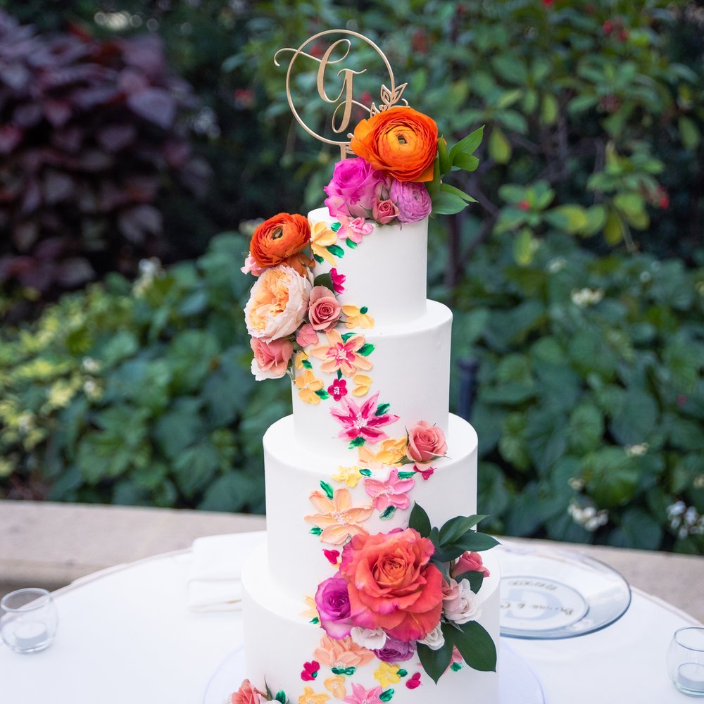 Colorful wedding cakes