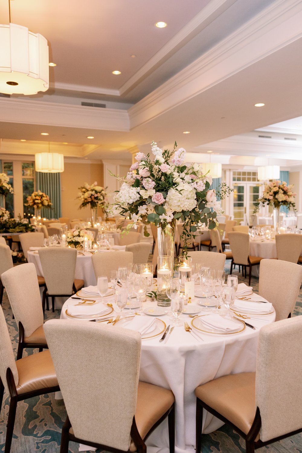 Wedding reception florals