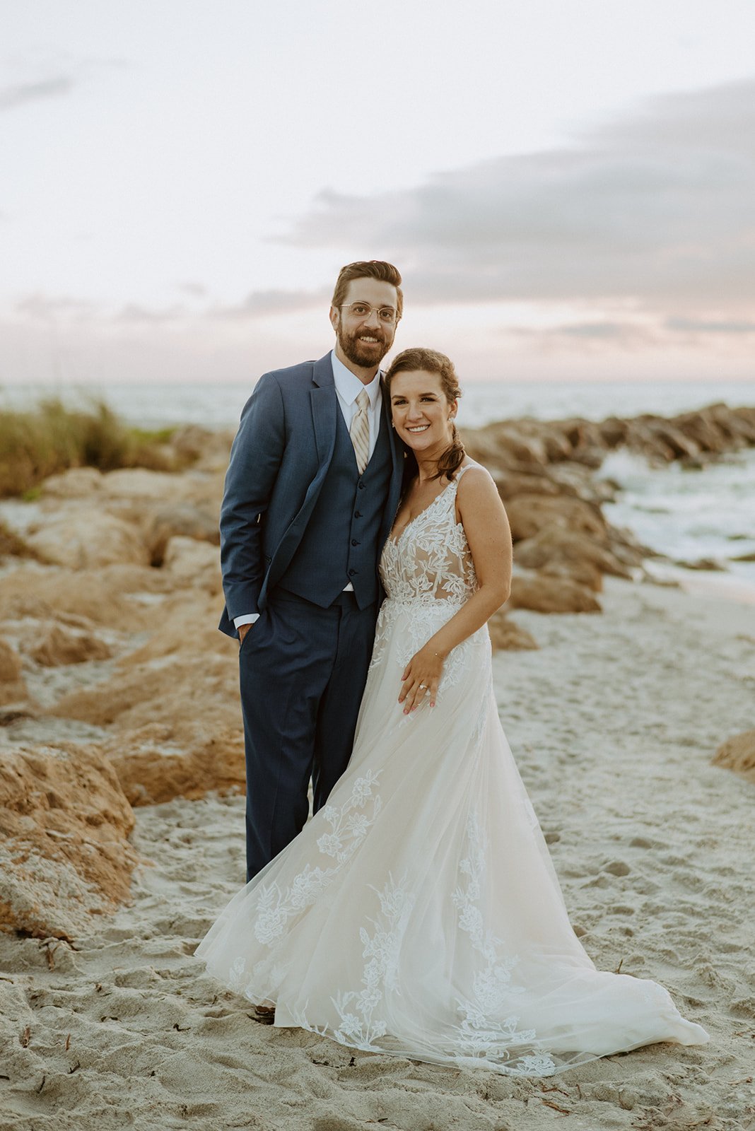 Seaside wedding portraits
