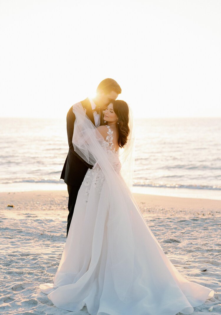 Beach wedding portraits