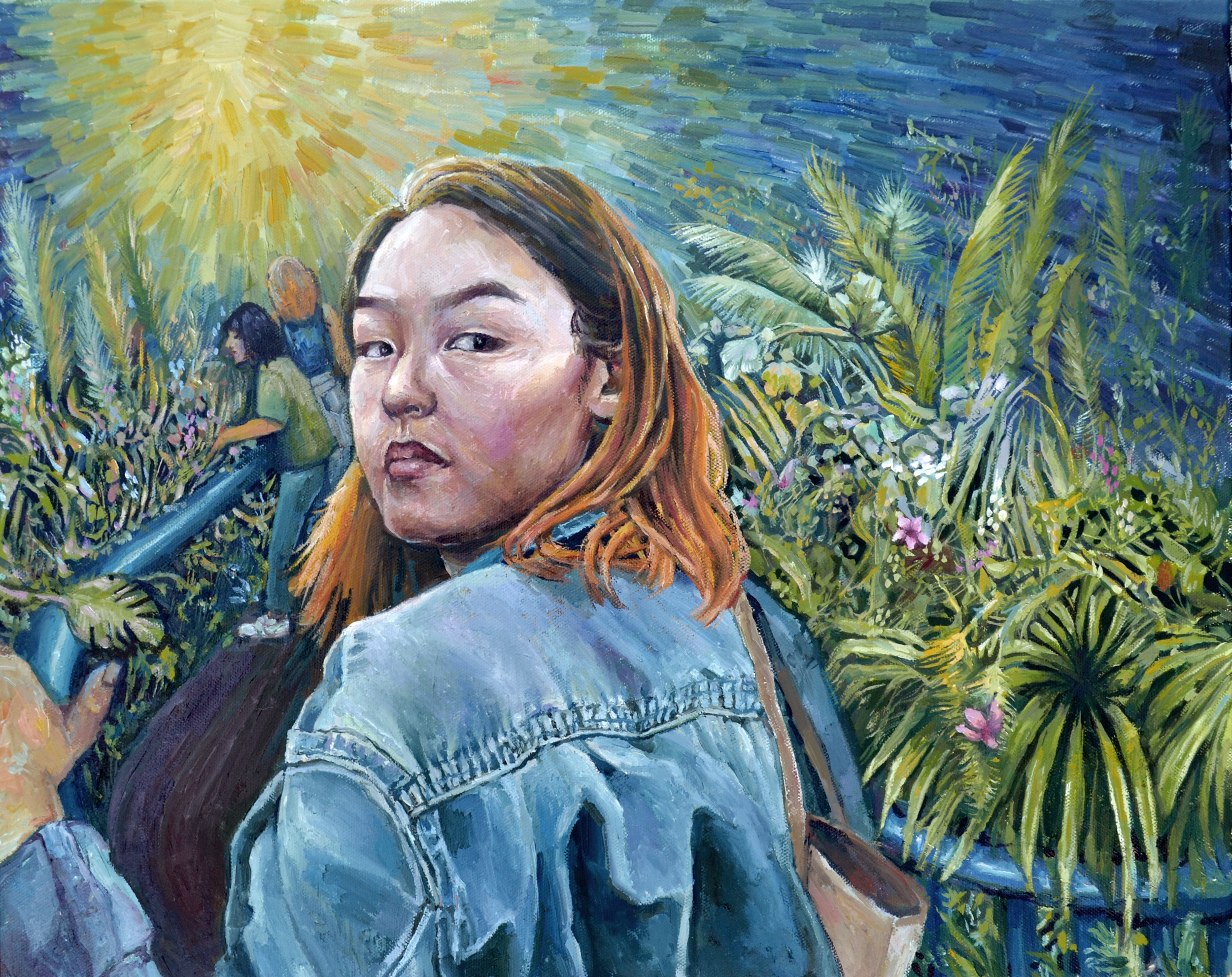 "A Sustainable Future" - Inspired by my visit to Volunteer Park Conservatory, I wanted to create a self portrait that reflects my relationship with nature.