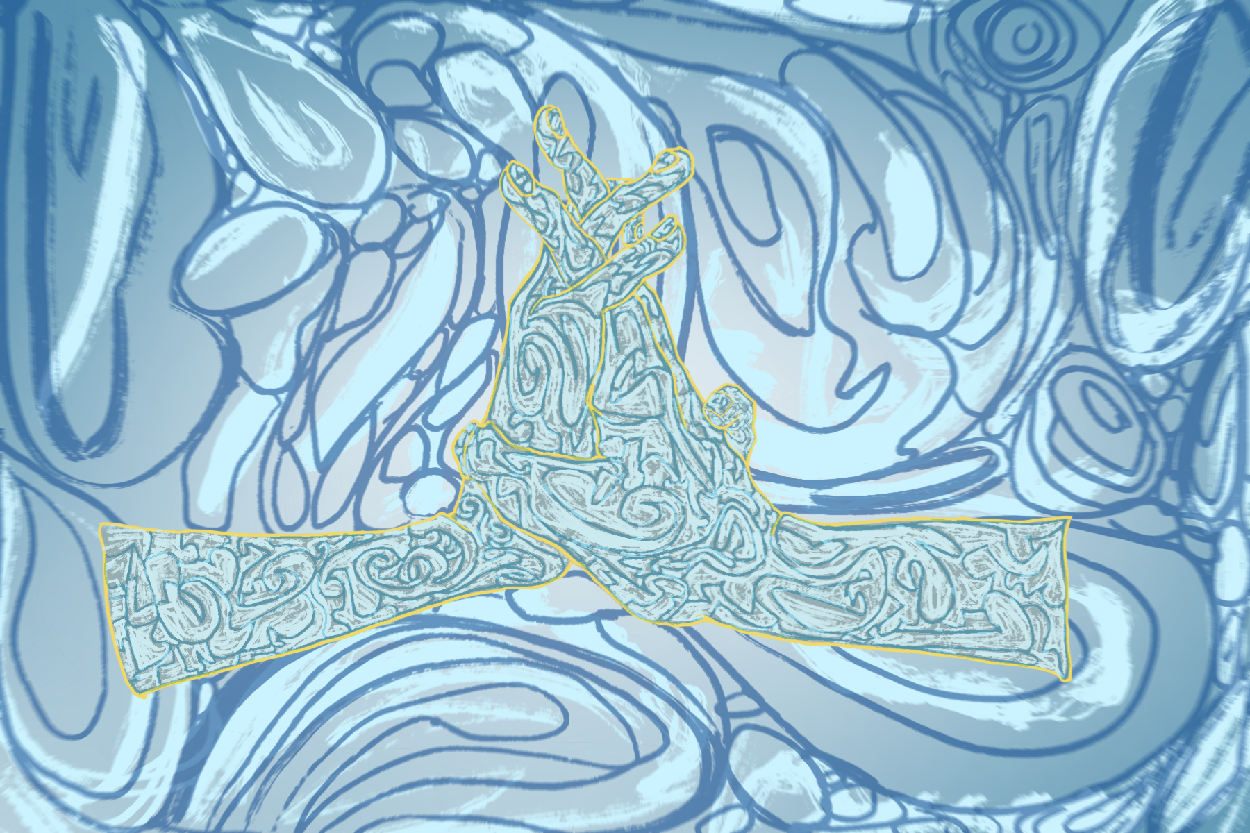 "Processing…" - (Digital 11 x 8.5) - represents trying to put everything together and taking the time to go back and just trying to find ways to heal and process emotions running through when looking at a climate disaster.