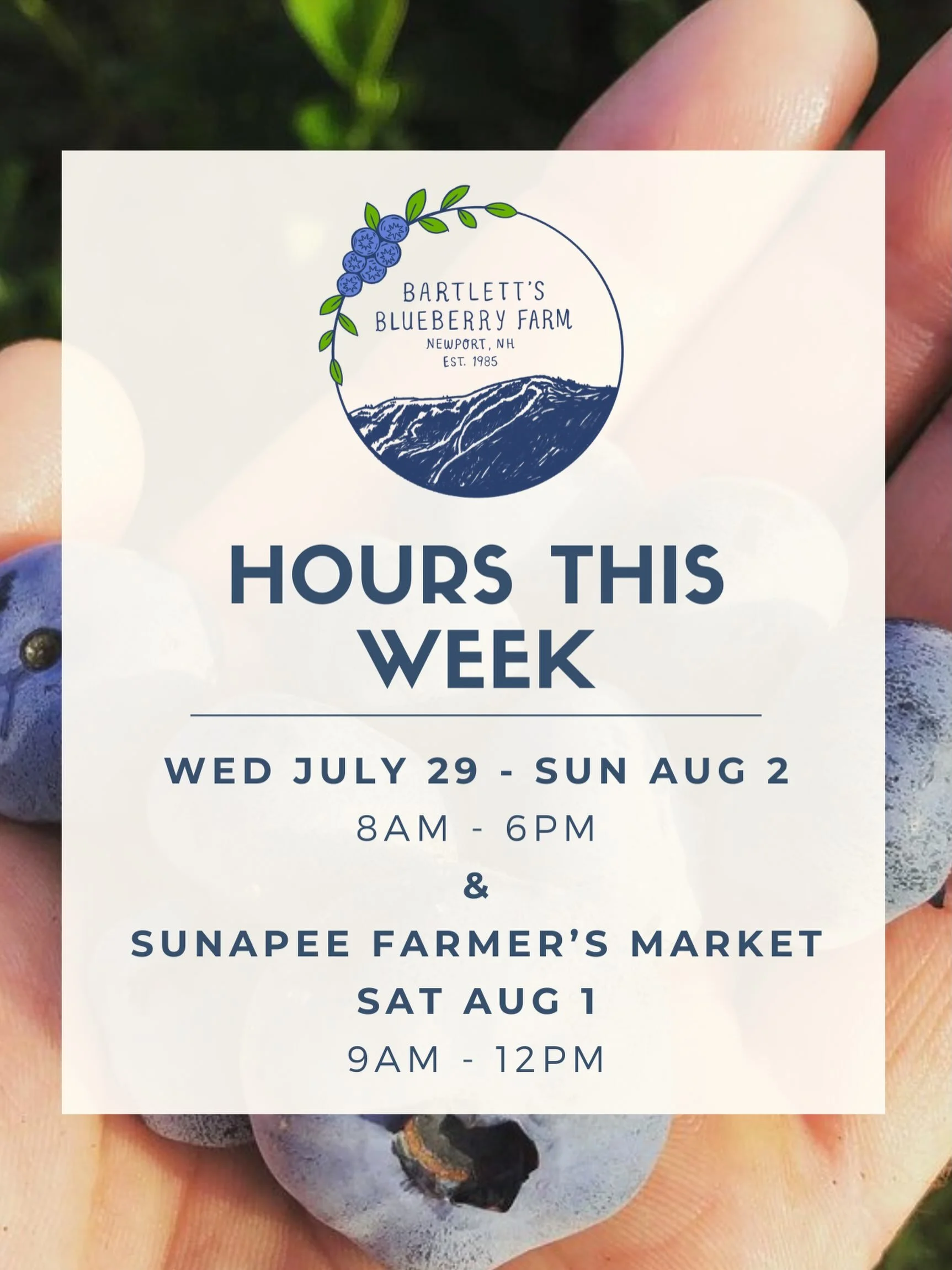 Thank you all for another incredible week!  We&rsquo;re closed Monday &amp; Tuesday but we&rsquo;ll be ready to welcome you all back to the patch on Wednesday July 29th!