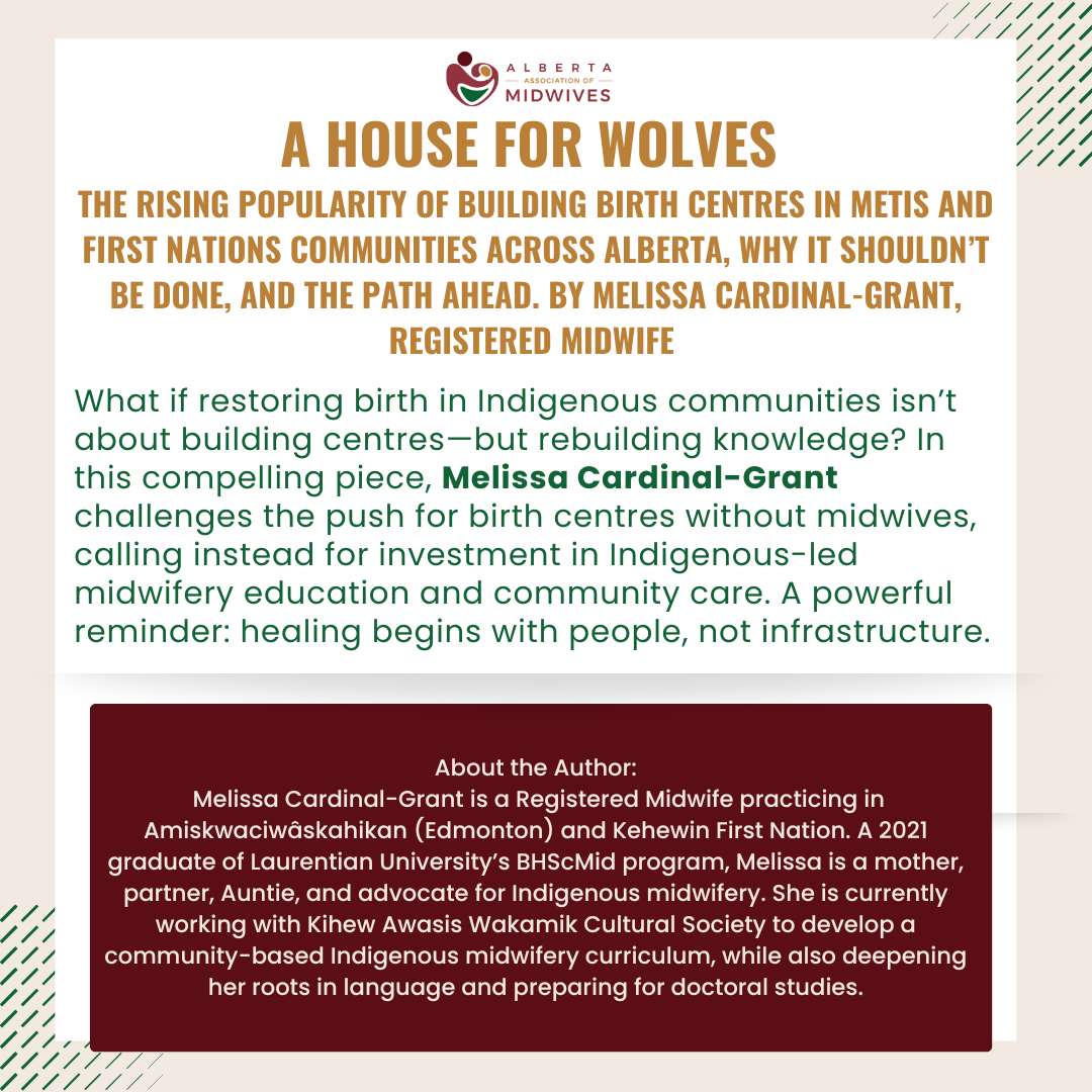 A House for Wolves: by Melissa Cardinal-Grant, Registered Midwife