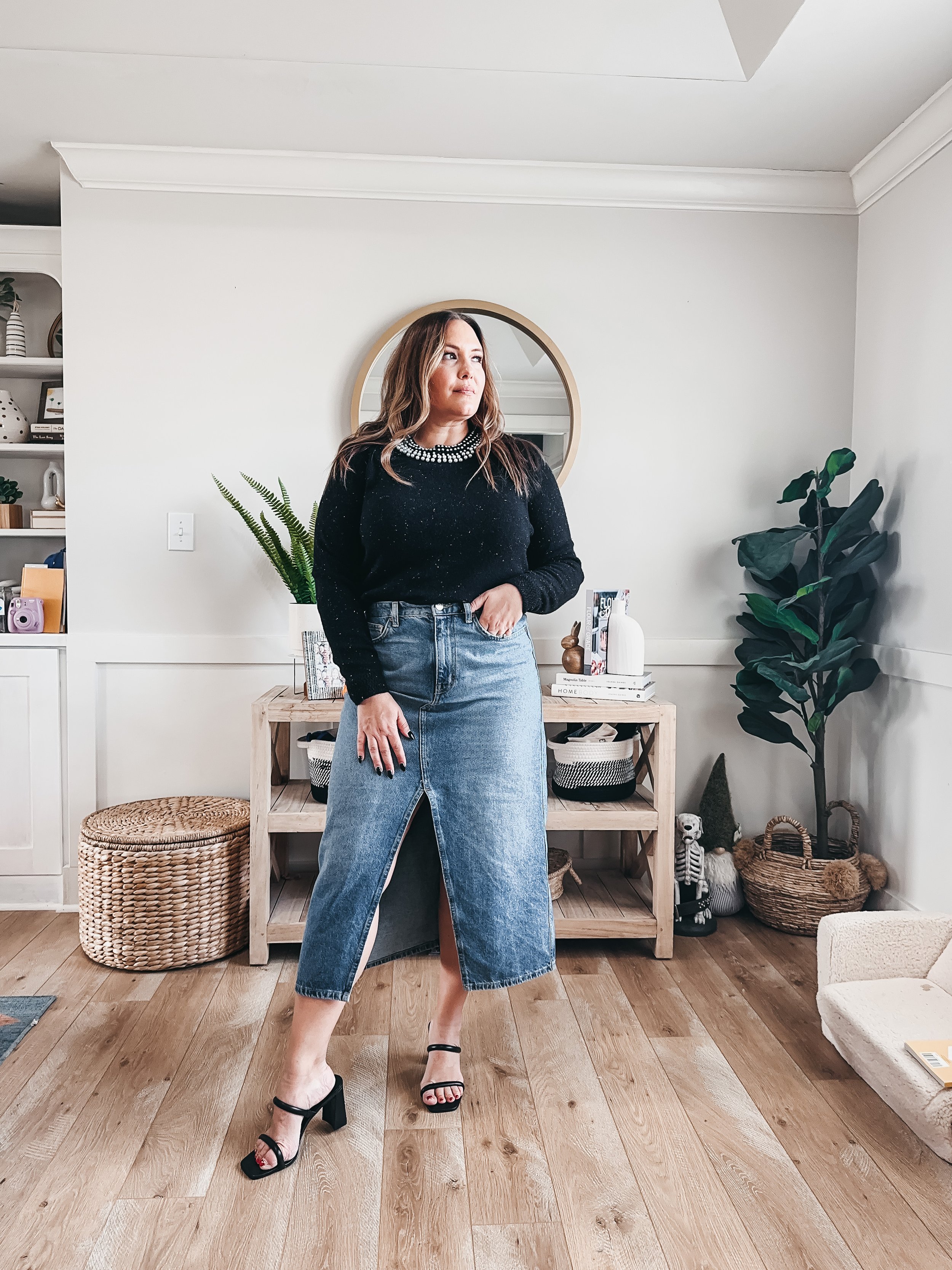 How to Style a Denim Midi Skirt Multiple Ways — Mommy In Heels