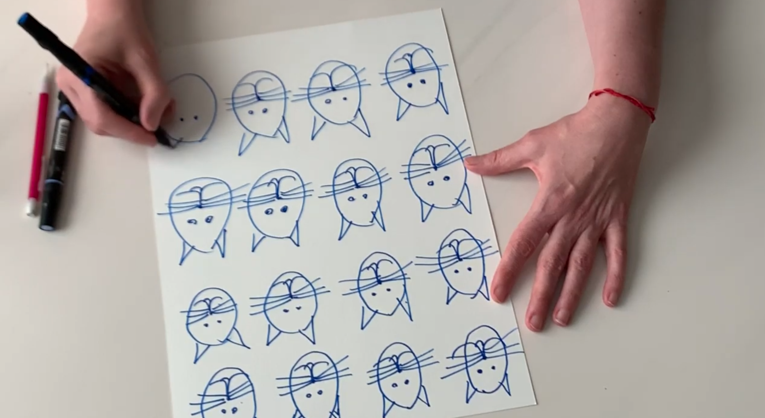 Therapeutic Art - Meditative Cats - 001