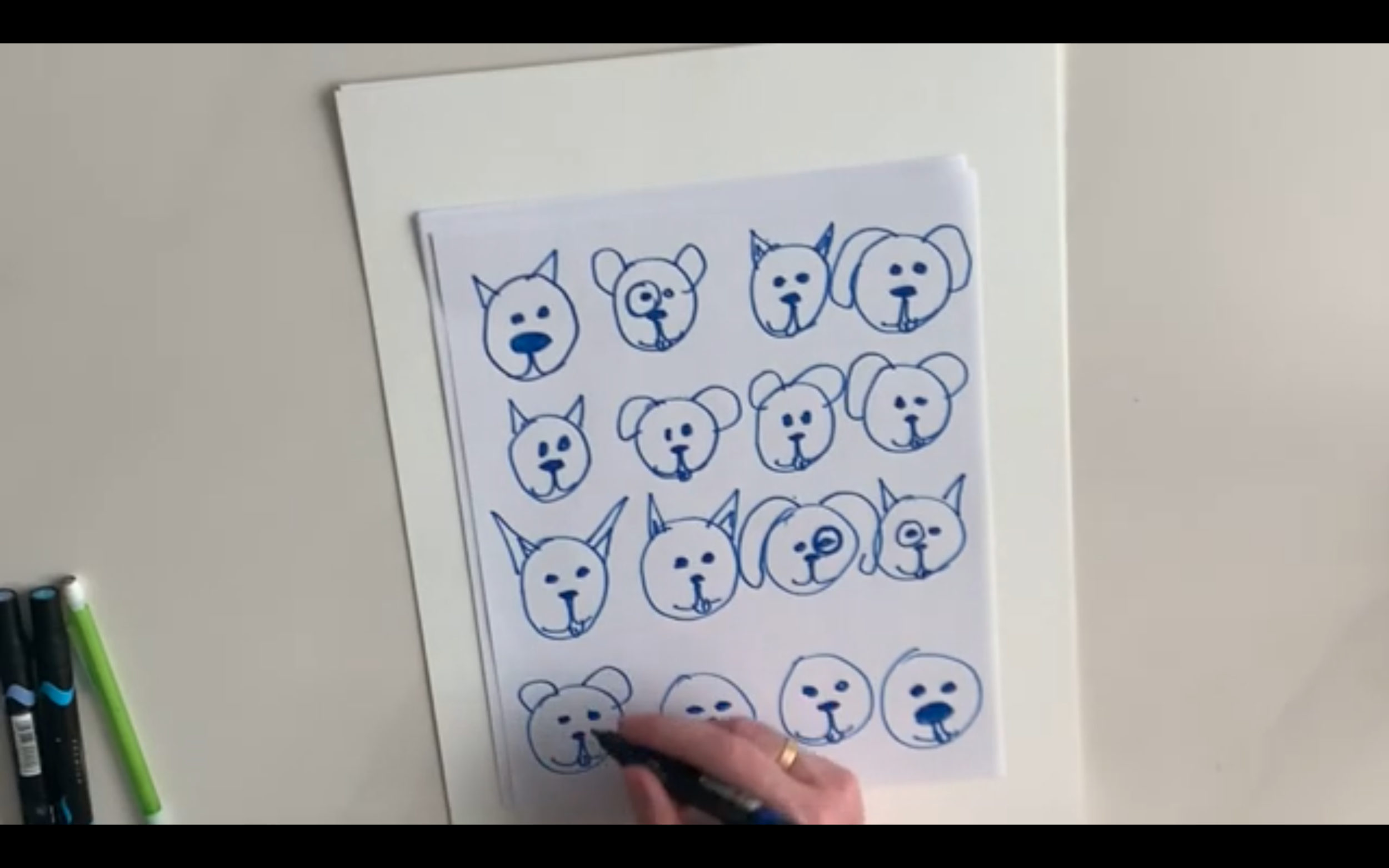 Therapeutic Art: Meditative Dogs - 005