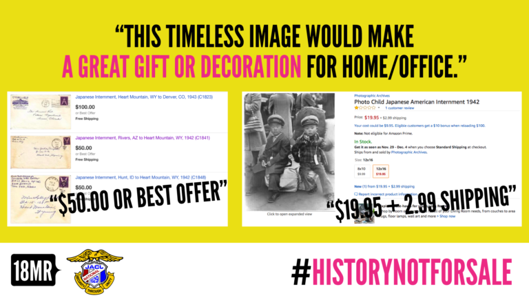 Sign The Petition To Stop eBay and Amazon From Profiting Off of Japanese American History
