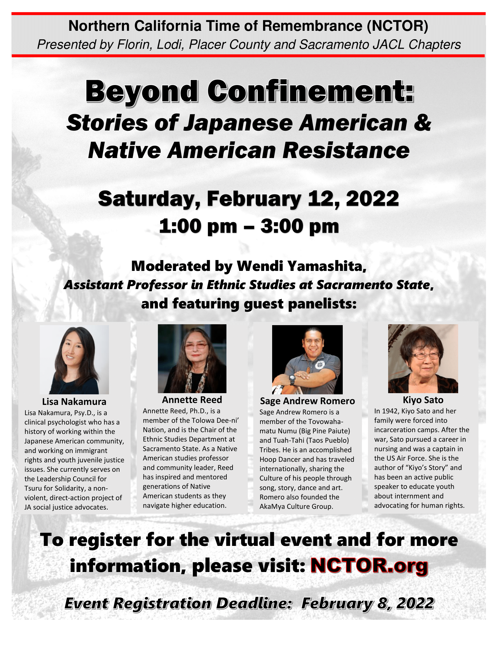 Northern California Time of Remembrance (NCTOR) 2022