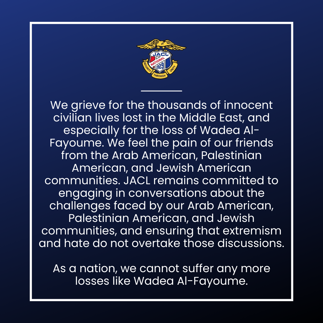 JACL Denounces Hate-Motivated Murder of Six-Year-Old Palestinian American Child