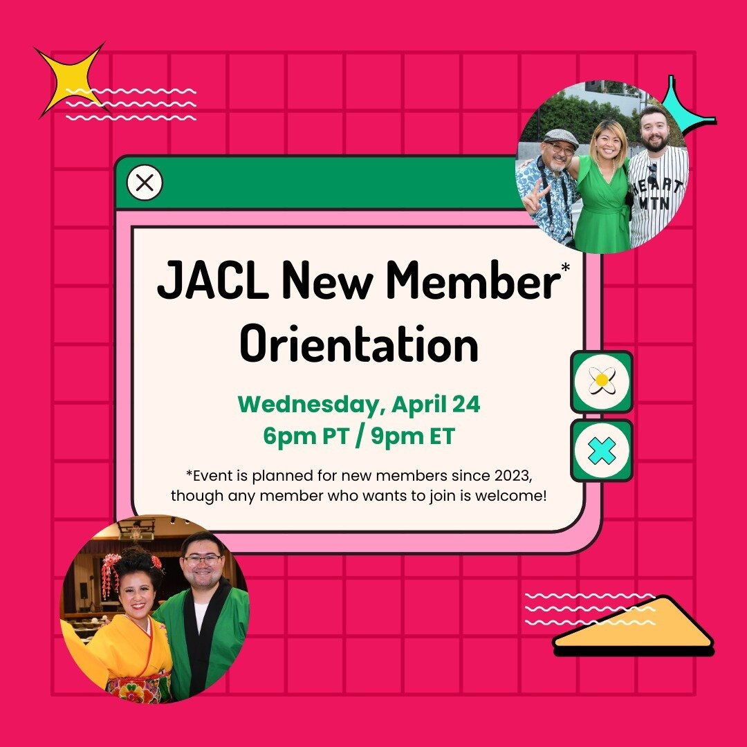 How can you make the most of your JACL membership? Join us with special guest Susan H. Kamei (a key Redress Movement leader, renowned author and professor), hear from JACL leadership, meet other new members, and find out all JACL has to offer. We wil