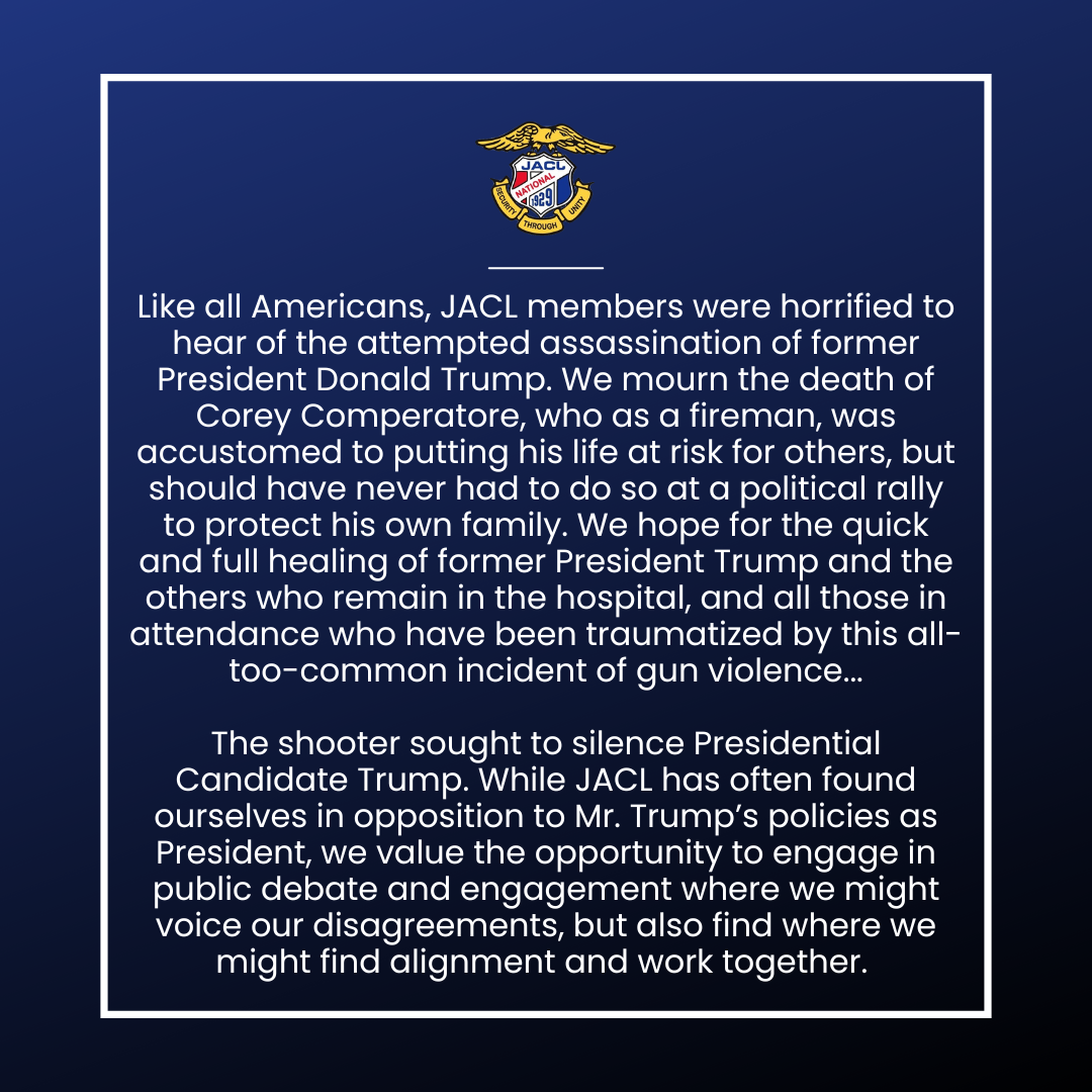 JACL Condemns Political Violence, Renews Call for Assault Weapons Ban