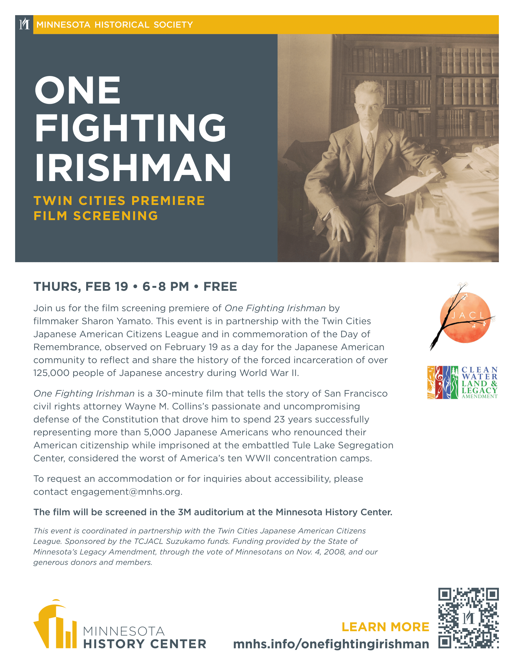 Twin Cities JACL Day of Remembrance - Screening of "One Fighting Irishman"