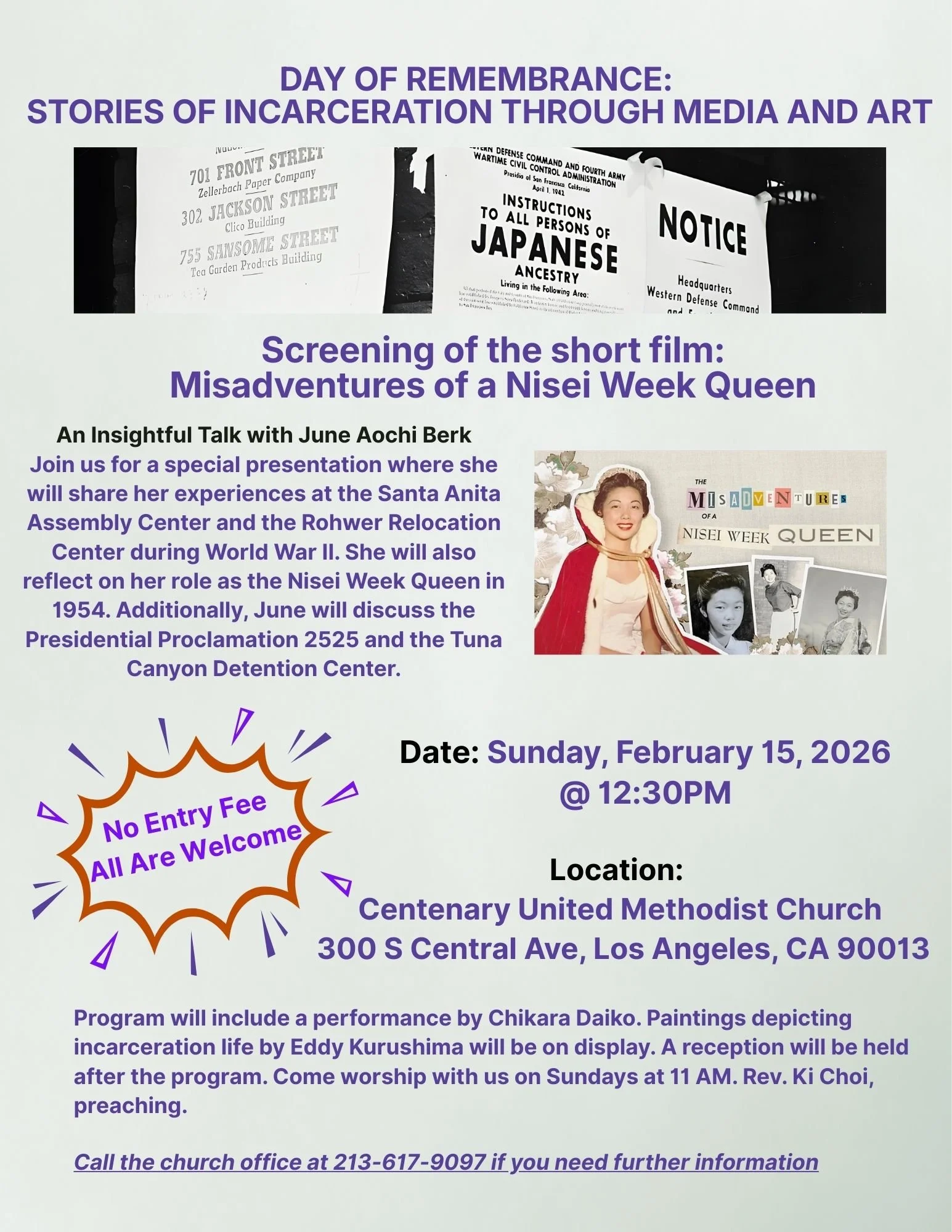 Day of Remembrance: Stories of Incarceration Through Media and Art