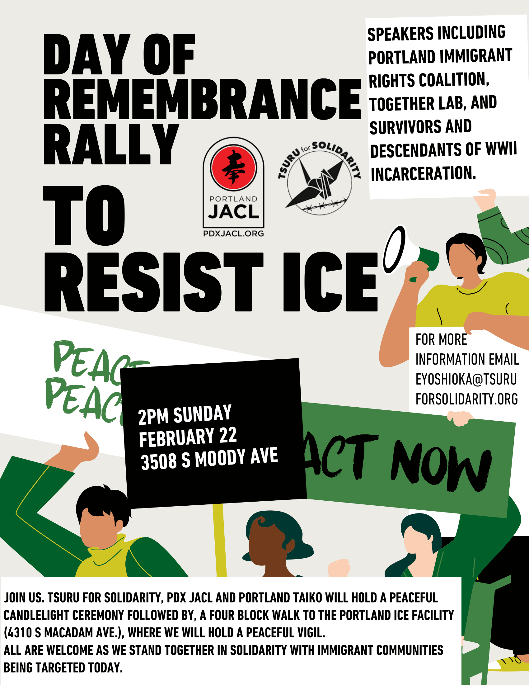 Day of Remembrance Rally to Resist ICE in Portland, Oregon