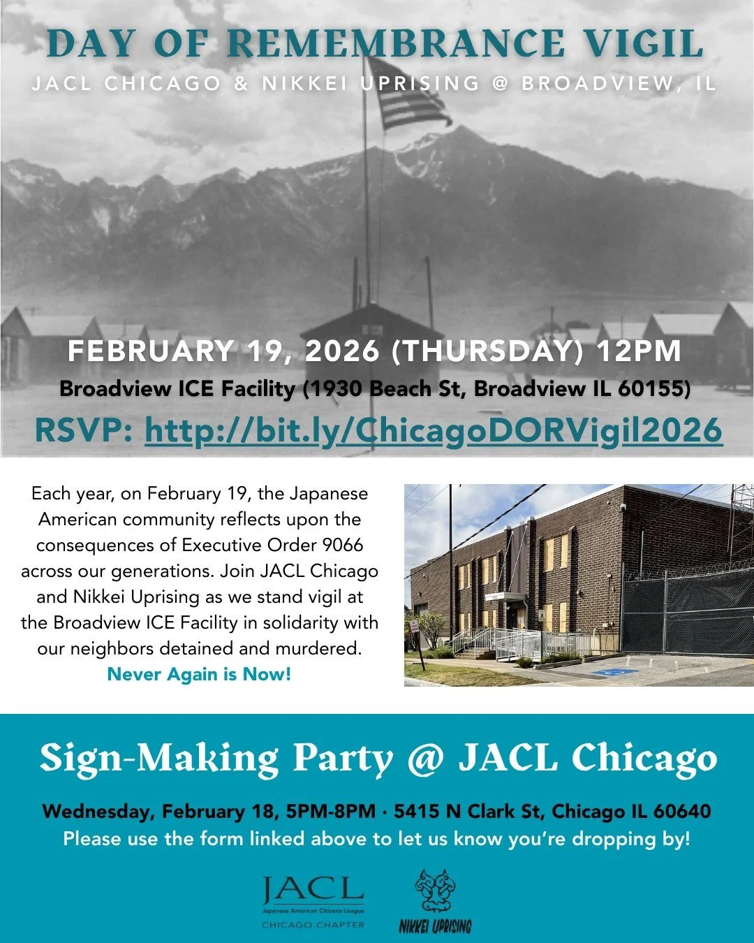 Day of Remembrance Vigil at Broadview ICE Facility