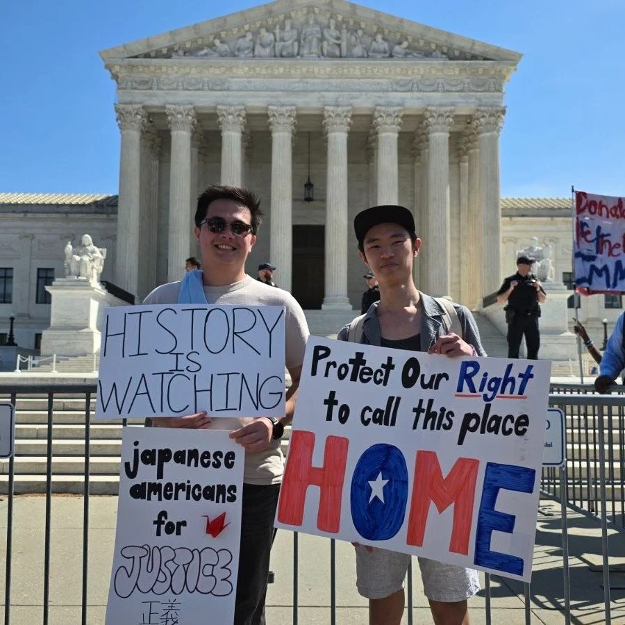 Earlier today, JACL joined members of the AANHPI community and others in support of birthright citizenship as the Supreme Court began oral arguments in the case. For over 100 years, the Supreme Court and the 14th Amendment have been clear: anyone bor