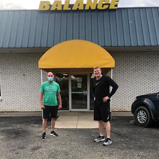 Great to have my gym back open and see my guy Todd (co-owner)!...Balance Fitness in Harrison..place looks amazing, all guidelines followed, and people getting after it!