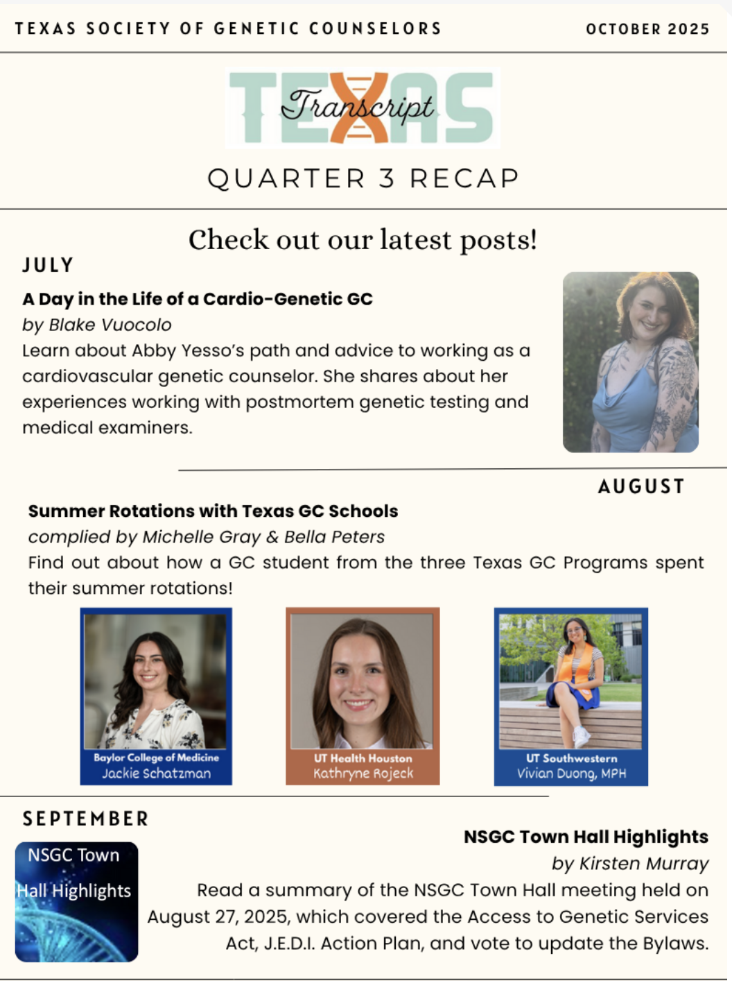 Quarter 3 Recap