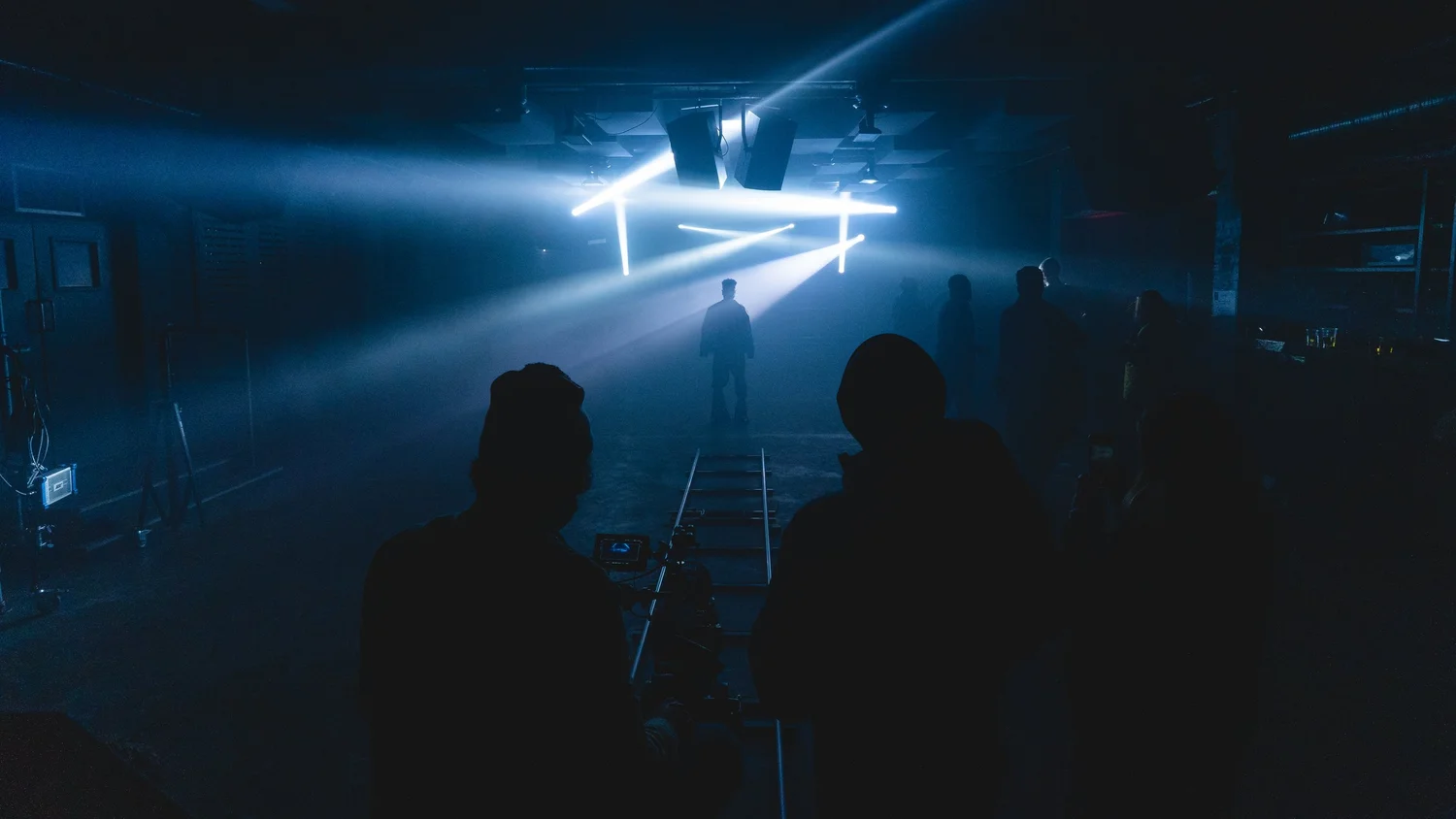 FOLD London interior main room with distinctive neon lighting and atmospheric haze
