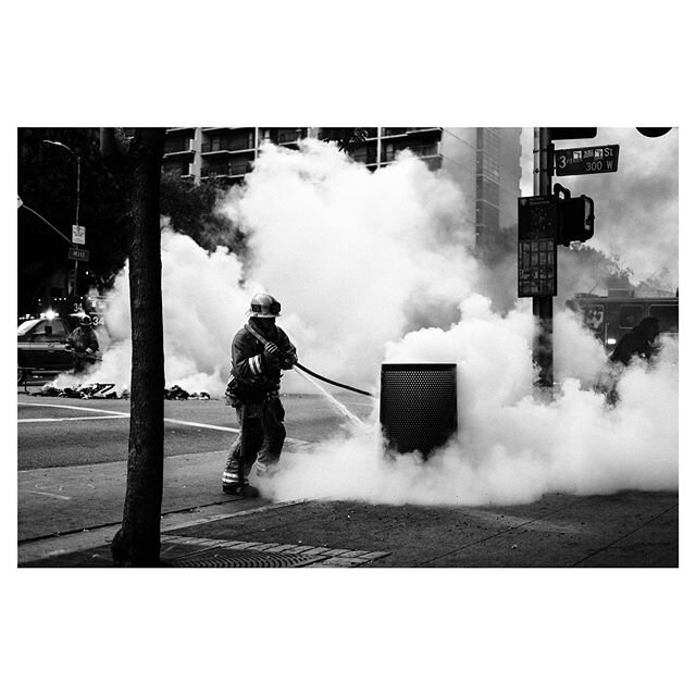 Be safe firefighters and thank you. .
.
.
.
.
.
.
#blacklivesmatter #protest #dtla #latimes #firefighters #blm #nojusticenopeace #ftp #protest  #fujifilm #fujixpro3 #xpro3 #fuji23mmf2 #fujilove #fujifeed