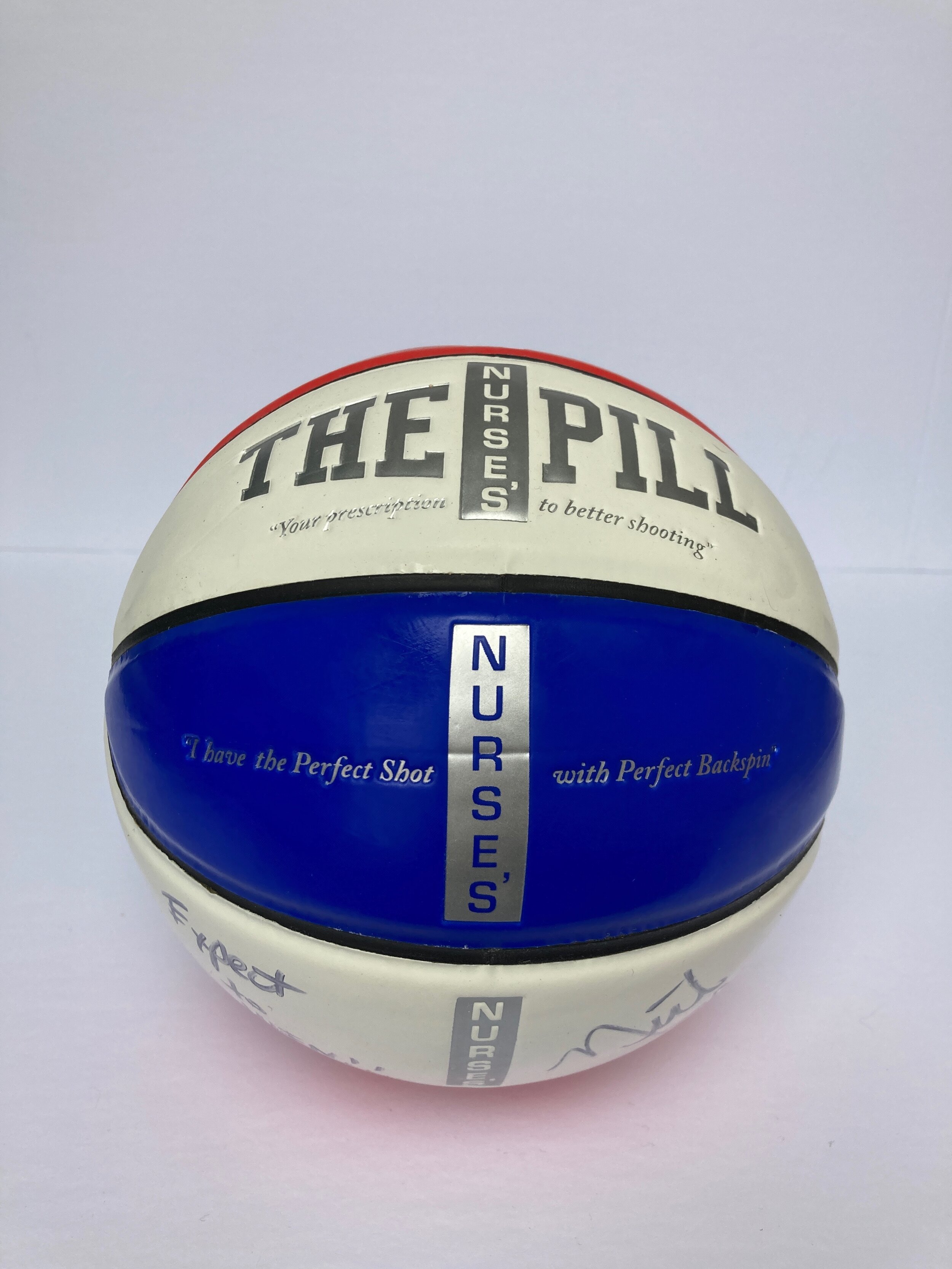 AUTOGRAPHED: Nurse's Pill Mini Spalding Ball