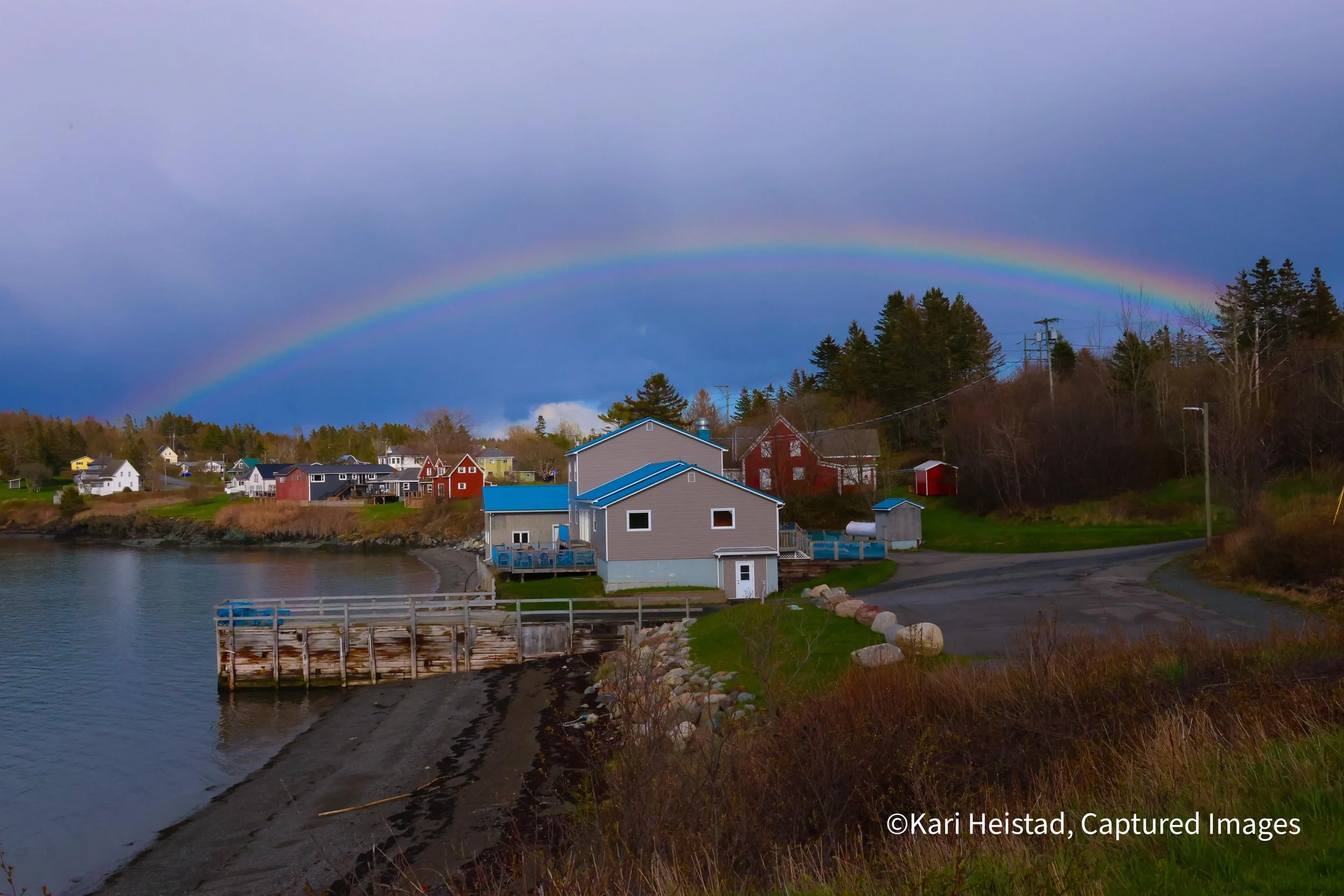 A rainbow over the Pier Waterfront to welcome in the weekend. 🌈
