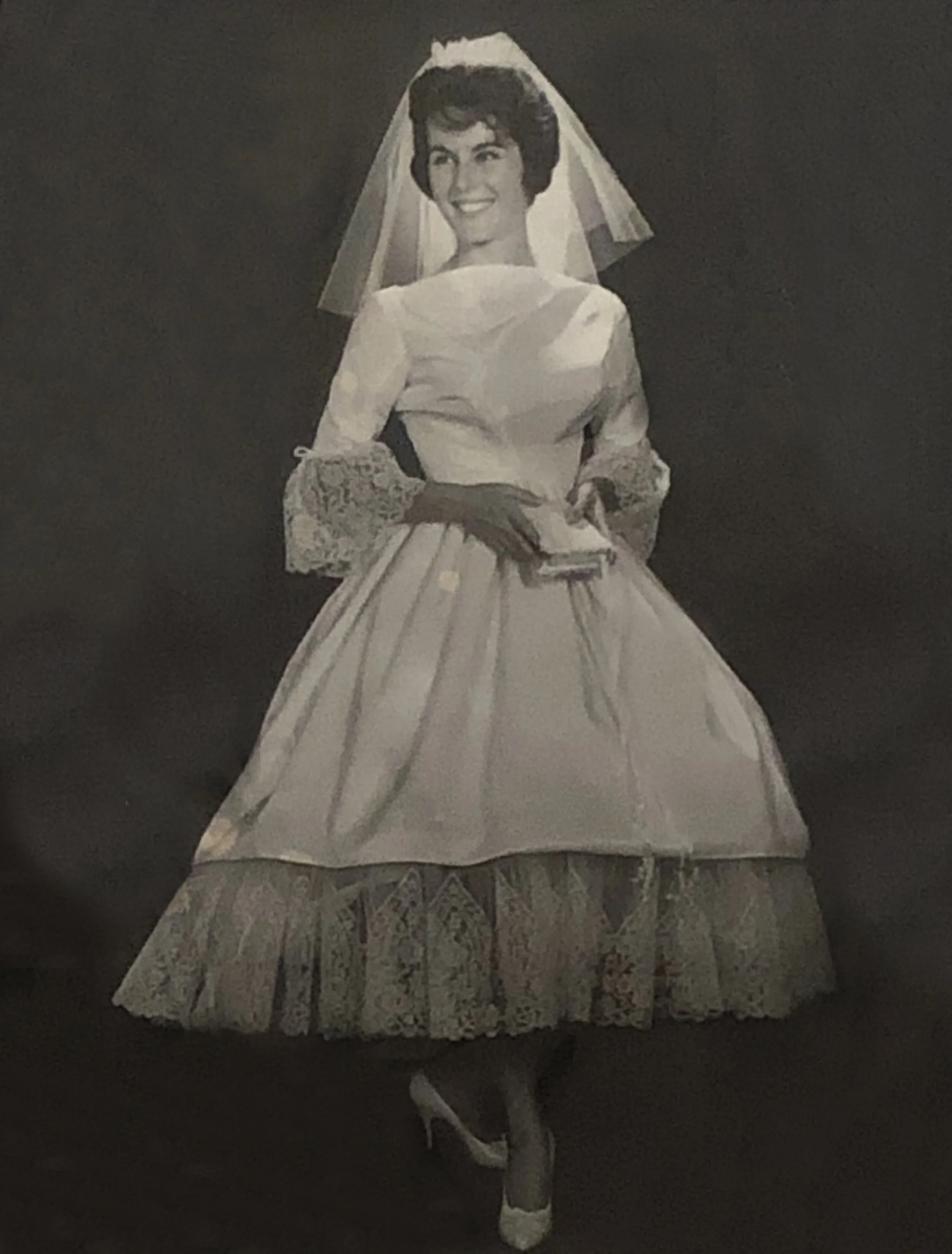 Wedding Day: Jacqueline designed and made her own wedding dress