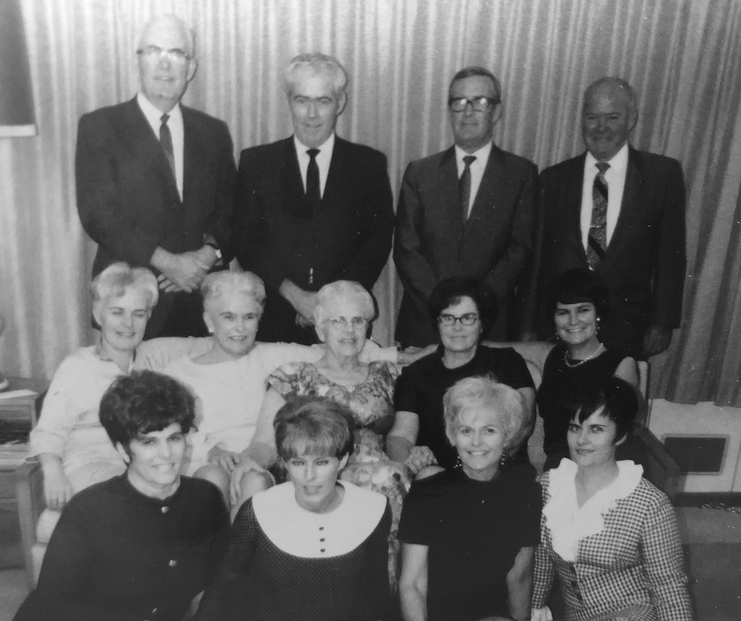 Grown Murray children gathered together, October, 1968