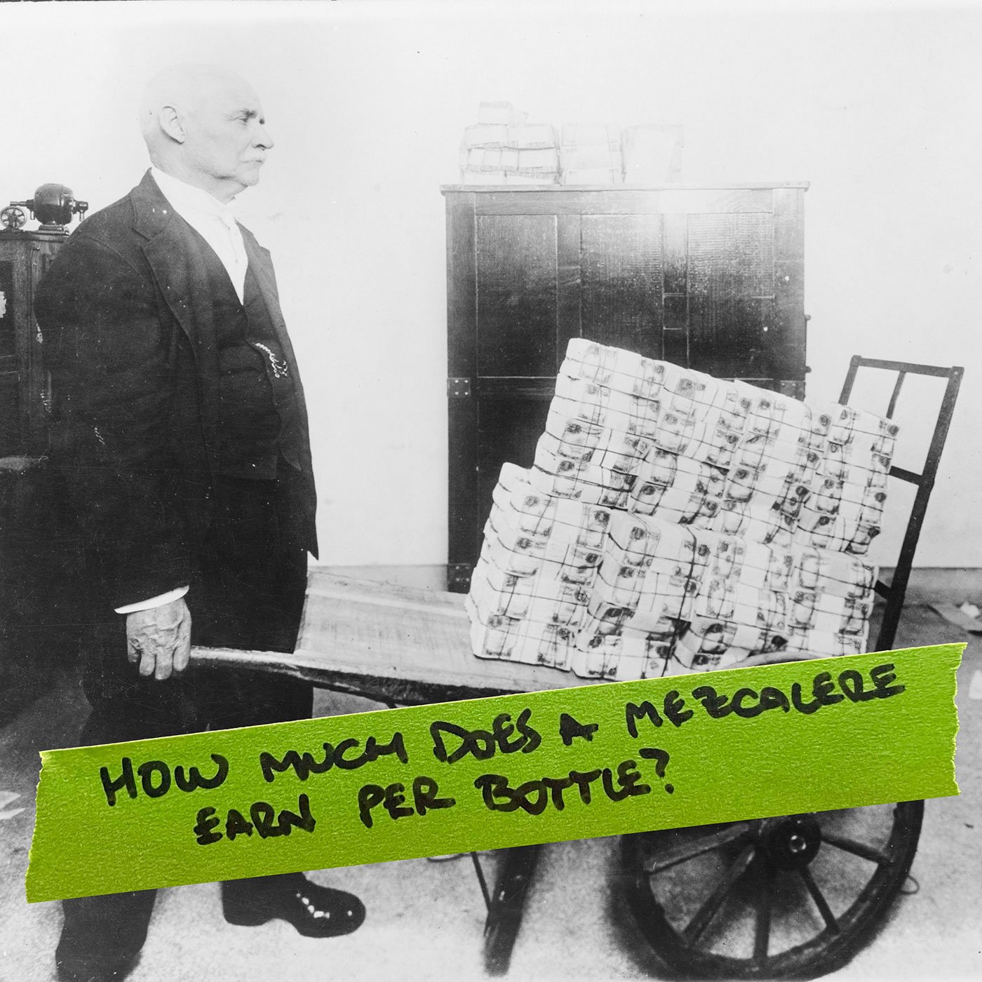 How much does a mezcalero make per bottle?