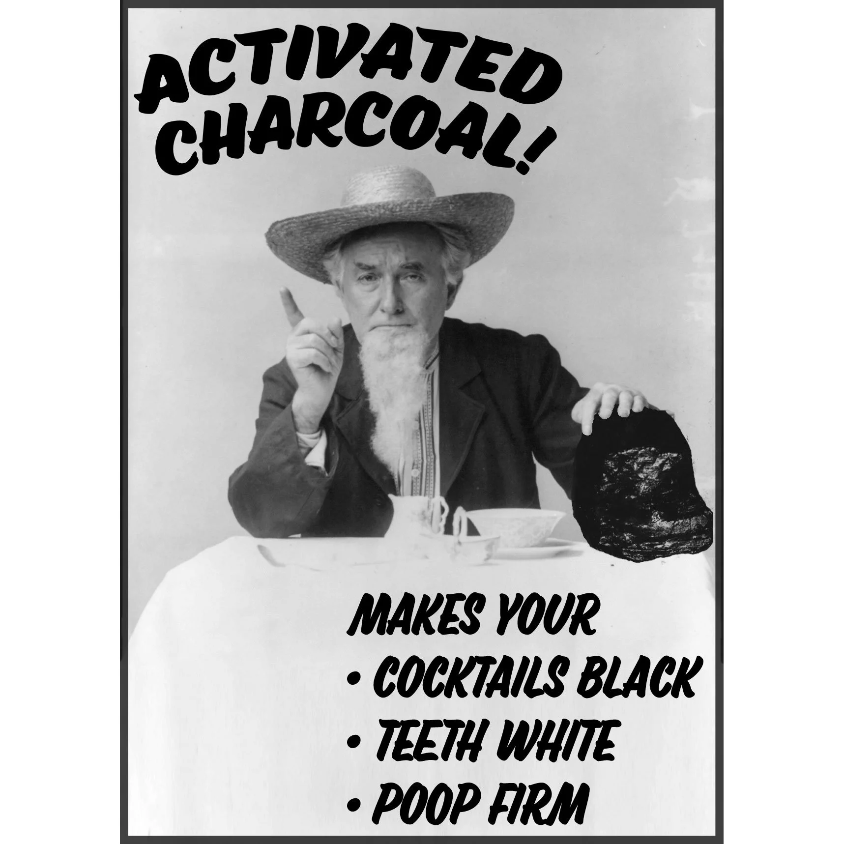 Activated charcoal makes your cocktails black, your teeth white, and