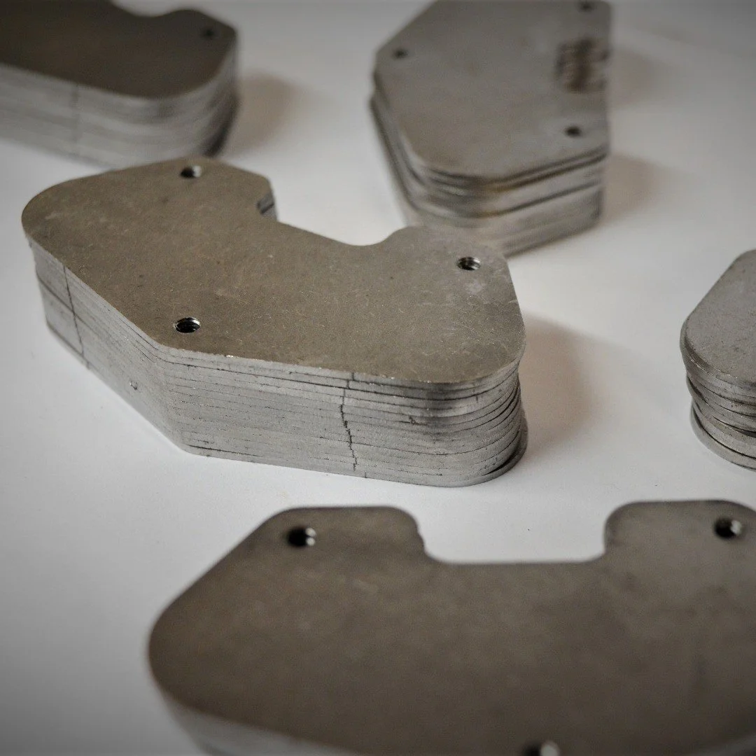 T-style baseplates custom cut and being prepared for copper plating.  Only the best materials and CNC cutting for Rumpelpickups.