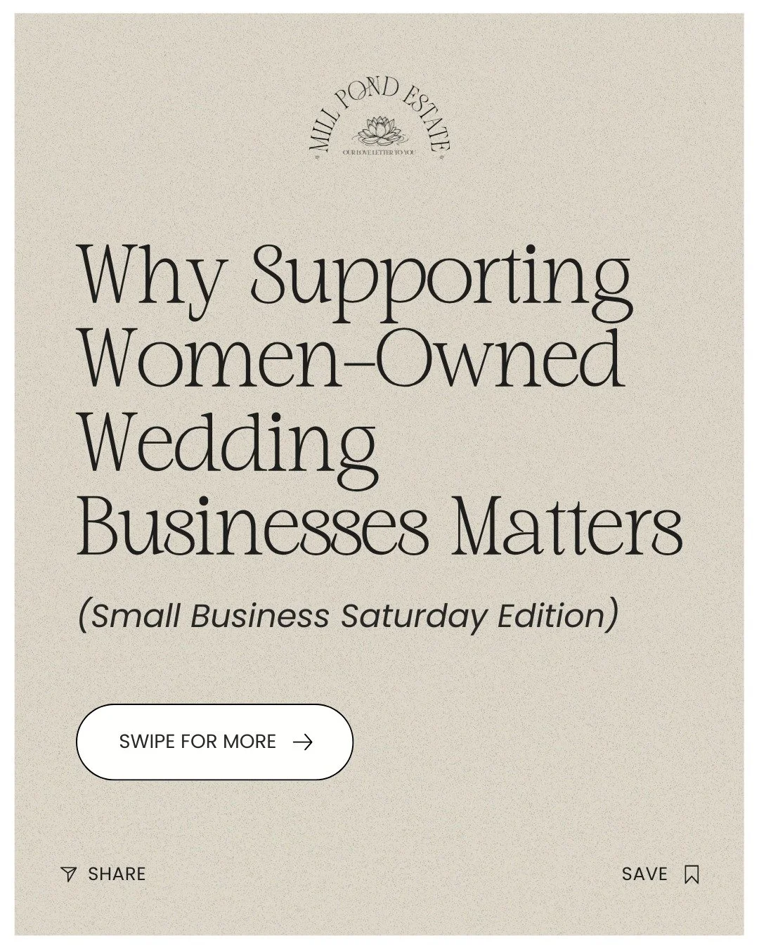 Women-owned businesses power our economy - and the wedding industry is no exception 💼✨
�
From planners and venues to designers, florists, and creatives of every kind, women are shaping how we celebrate love.

This #SmallBusinessSaturday, we&rsquo;re