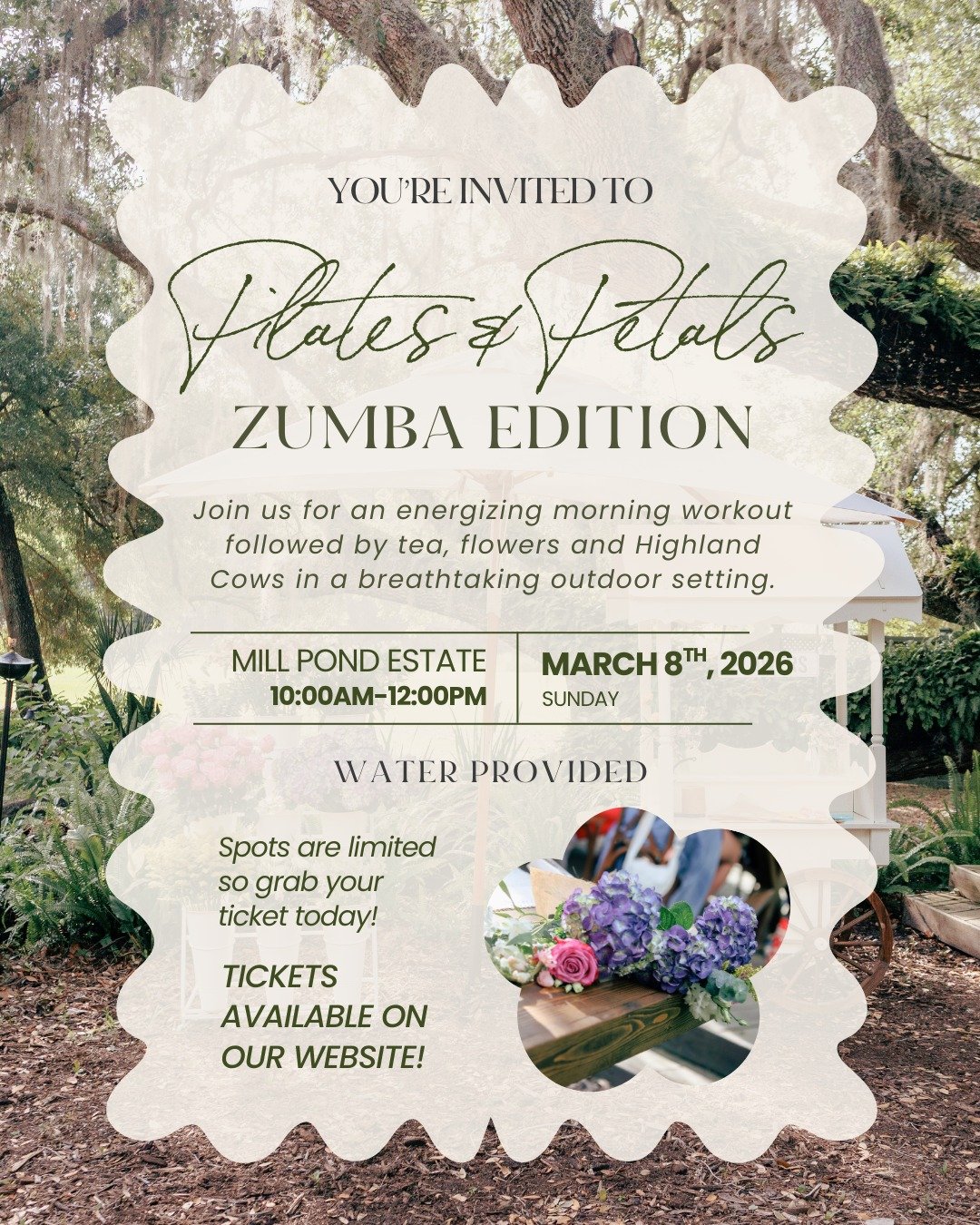 We're adding a twist to our Pilates &amp; Petals series 👀 Get ready for Pilates &amp; Petals: Zumba Edition! 💃🏼 🕺🏼

Join us on Sunday, March 8th at 10:00am for an energizing, fun Zumba workout let by Durrell Lorenz (@perfectpersonaa) followed by