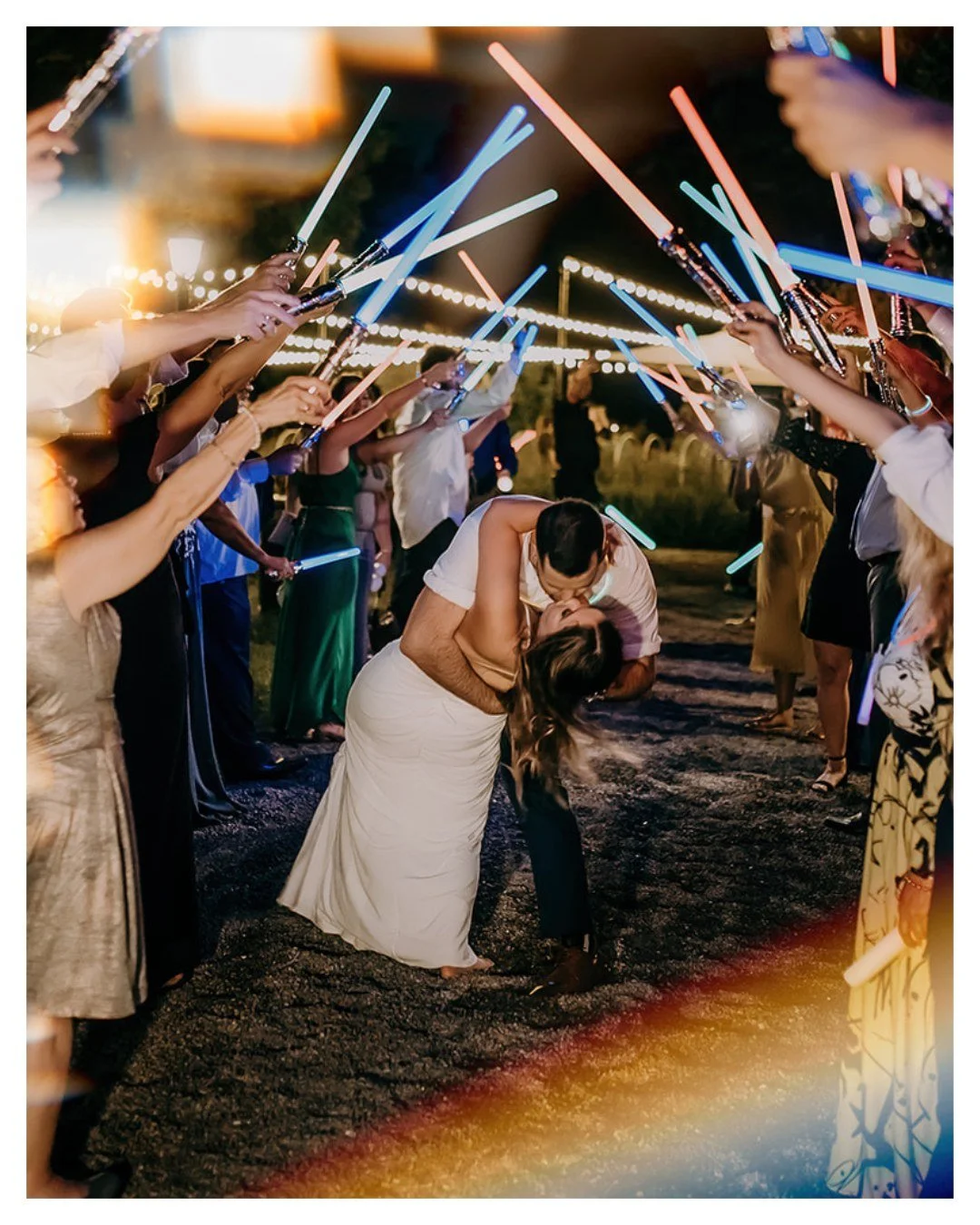#MaytheFourthBeWithYou from our favorite Star Wars wedding at Mill Pond Estate 💫

Justin &amp; Gen incorporated so many fun Star Wars-inspired elements into their wedding - including their guest book, wedding cake, and lightsaber send-off ✨

📸: @li