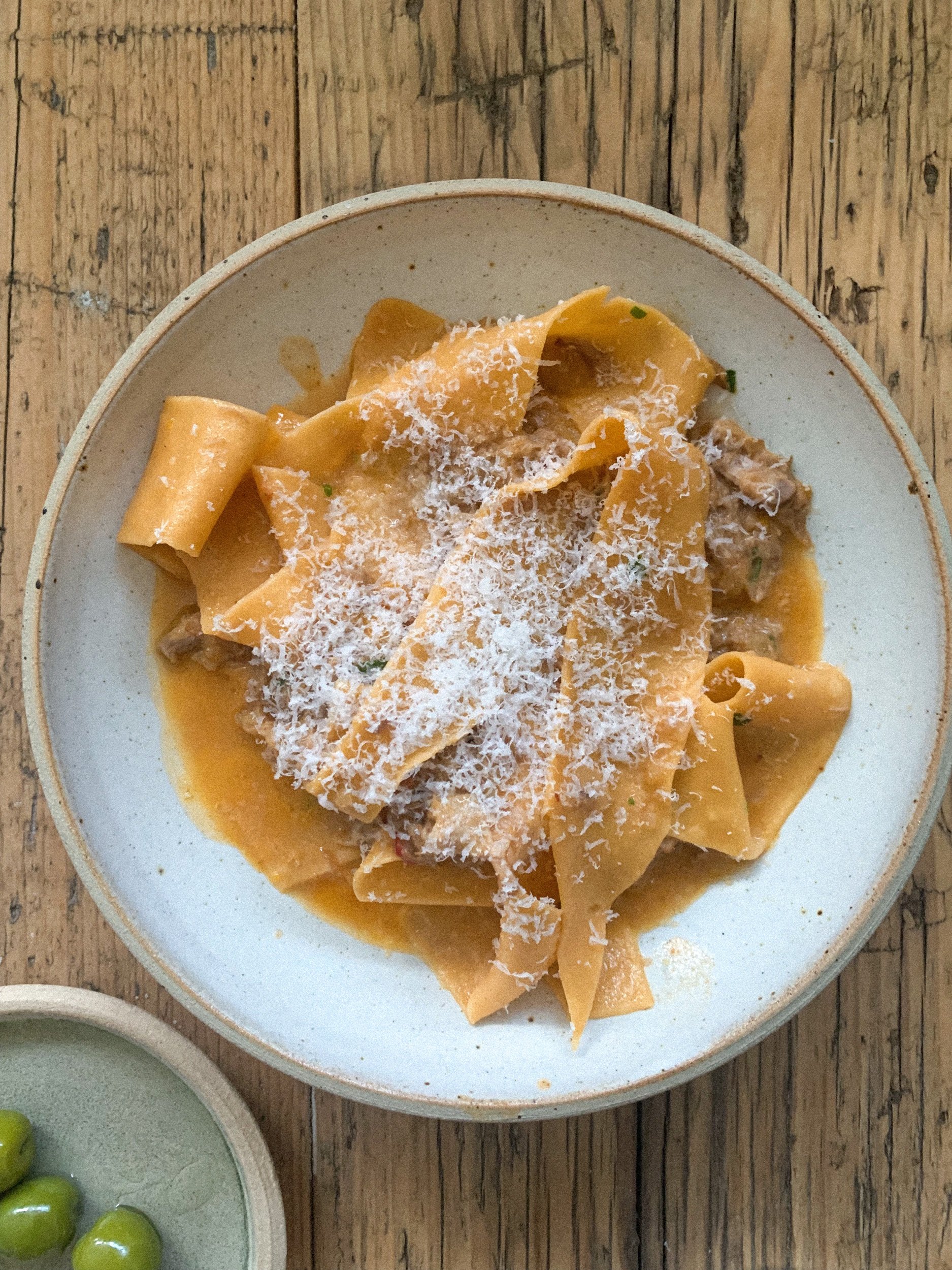 Pork shoulder and nduja ragu with pappardelle